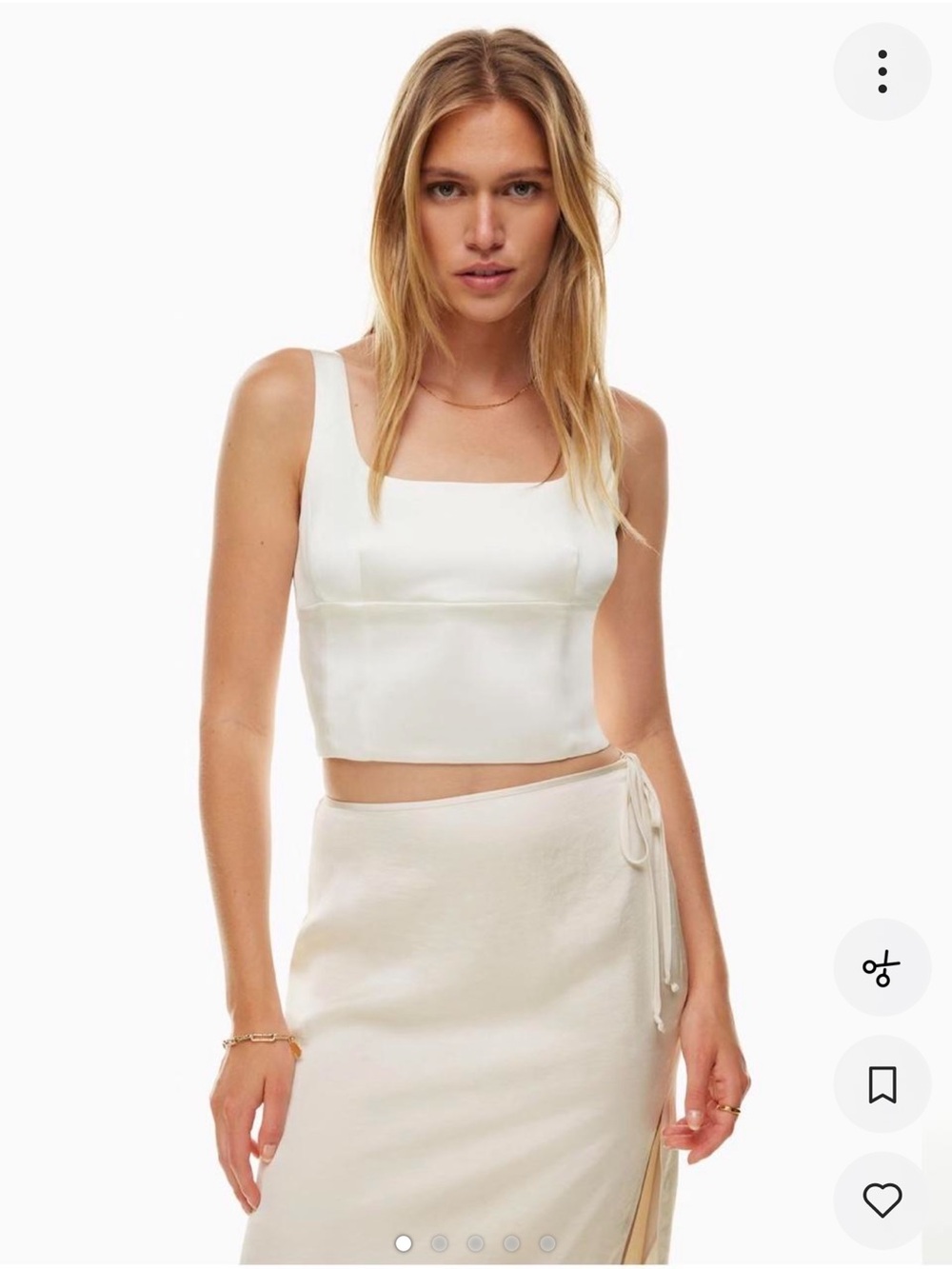 Aritzia Wilfred shine bustier